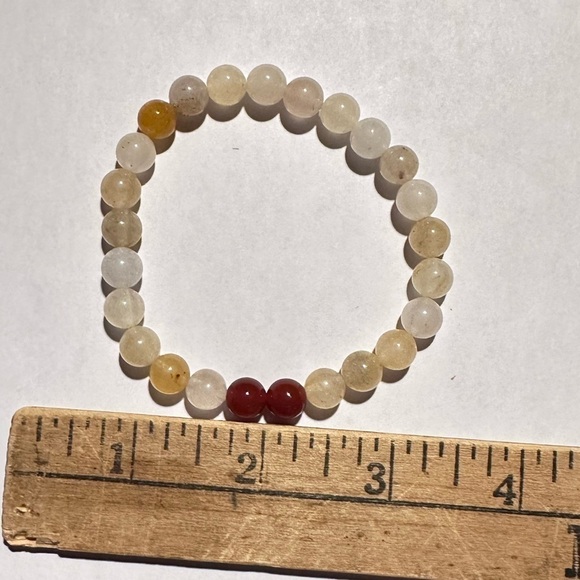 Carnelian and Agate stretch bracelets 8mm handmade - Picture 4 of 5